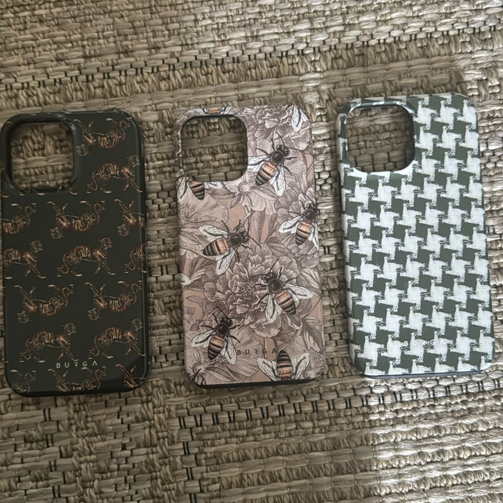 Burga iPhone 13 Pro Max Phone Case Set - Pink, Gray, Green